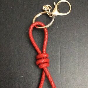 Red Rope Charm - Silver Hardware